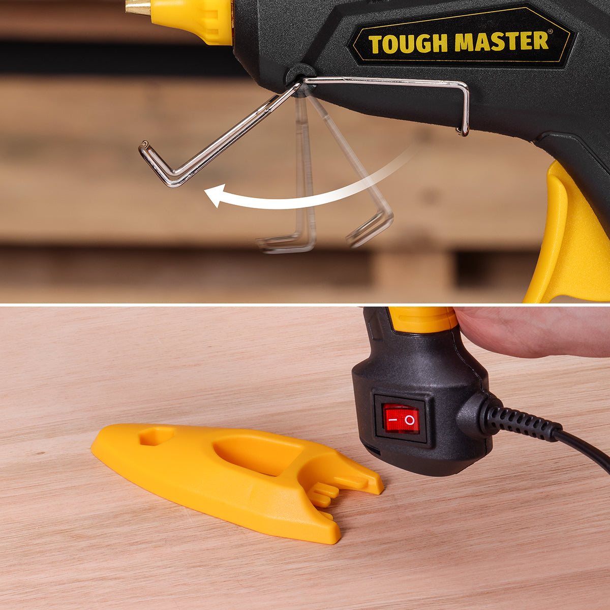 Hot glue gun, anti-drip nozzle, compact Tough Master TM-GG602