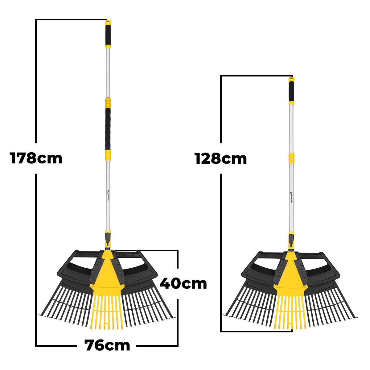 3in1 Rake, 30 teeth, telescopic handle Tough Master TM-GLR31