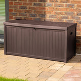 Garden storage box, plastic outdoor box 430l capacity Tough Master TM-SBW43H