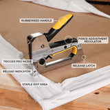 Staple gun with staples Reusable Furniture Upholstery Heavy Duty Staple Stapler 3in1 Tough Master TM-SGC31T