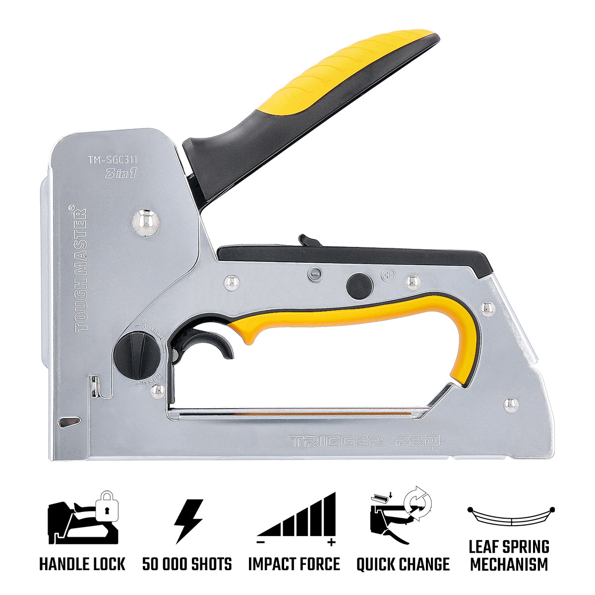 Staple gun with staples Reusable Furniture Upholstery Heavy Duty Staple Stapler 3in1 Tough Master TM-SGC31T