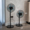 TOUGH MASTER Floor Standing Fan Black Powerful with Quite Operation For Bedroom Air Cooling