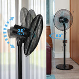 Electric standing fan 3 speeds, 40cm 50W, Tough Master TM-STF40B