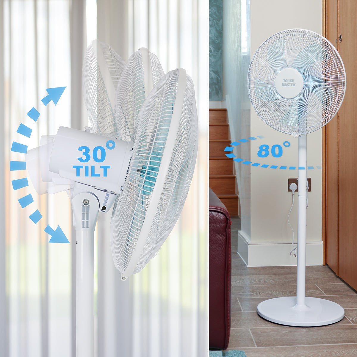 16-inch, 40cm fan, standing, white Tough Master TM-STF40W