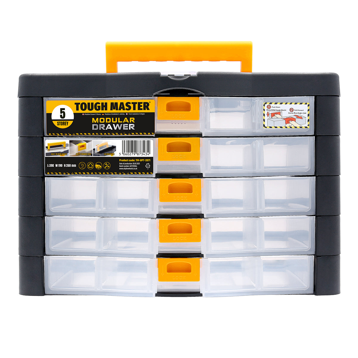 Small box, Organizer with 5 compartments 390 x 190 x 260 mm Tough Master TM-UPT-2071