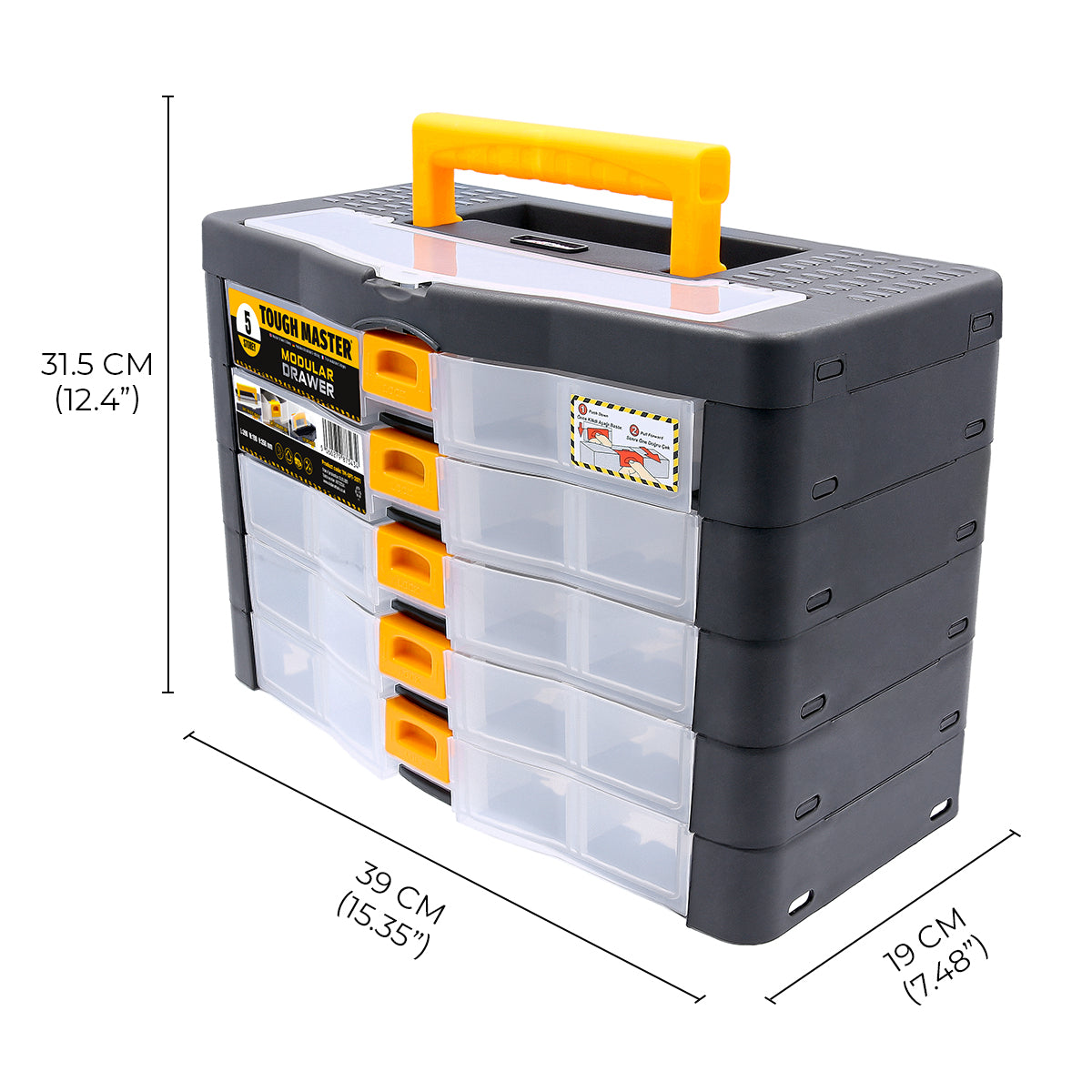 Small box, Organizer with 5 compartments 390 x 190 x 260 mm Tough Master TM-UPT-2071