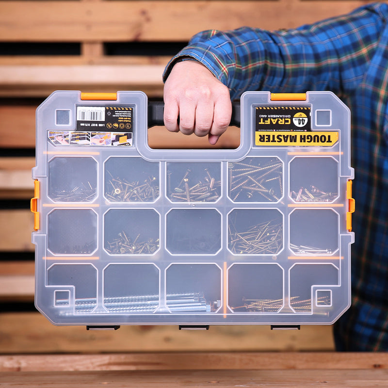 Heavy Duty Storage Box Organiser for Small Parts Customizable Transparent Lid