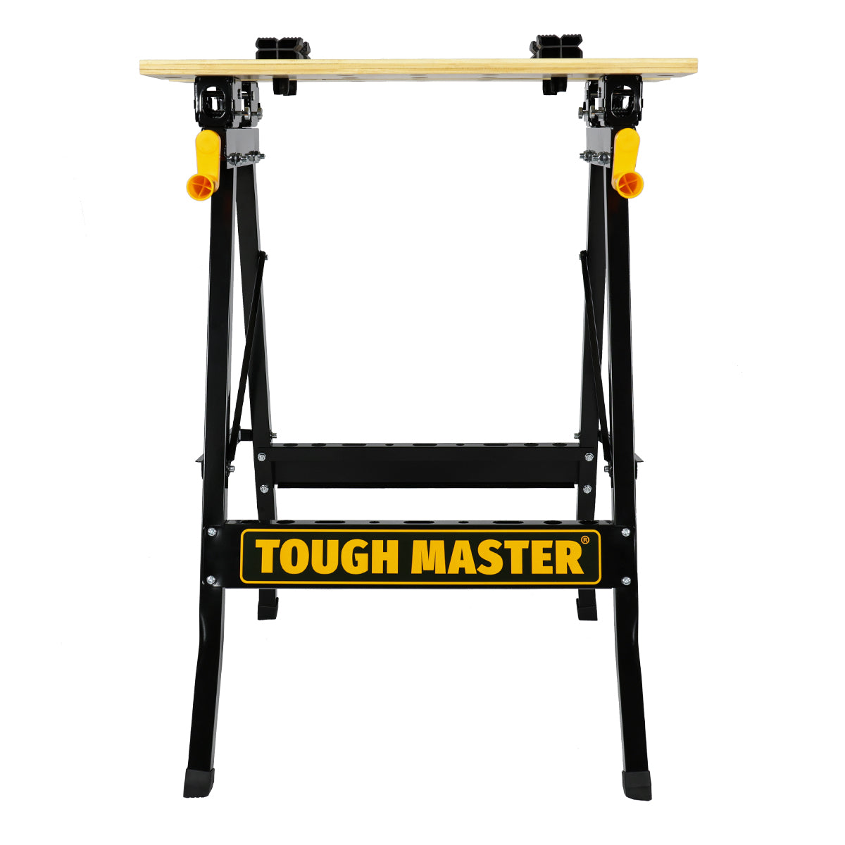 Folding work table, bamboo table top. Tough Master TM-WB100B