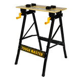 Folding work table, bamboo table top. Tough Master TM-WB100B