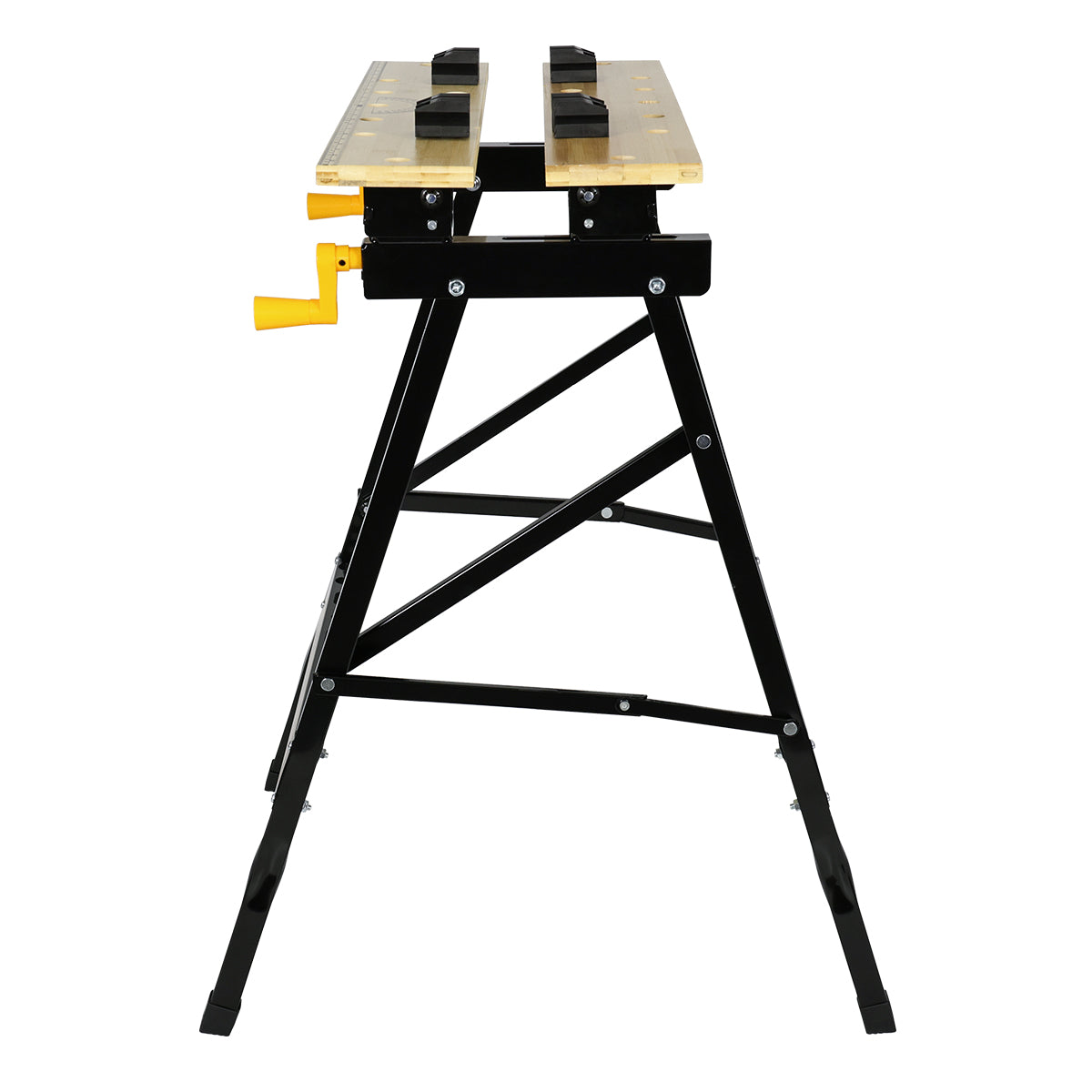 Folding work table, bamboo table top. Tough Master TM-WB100B