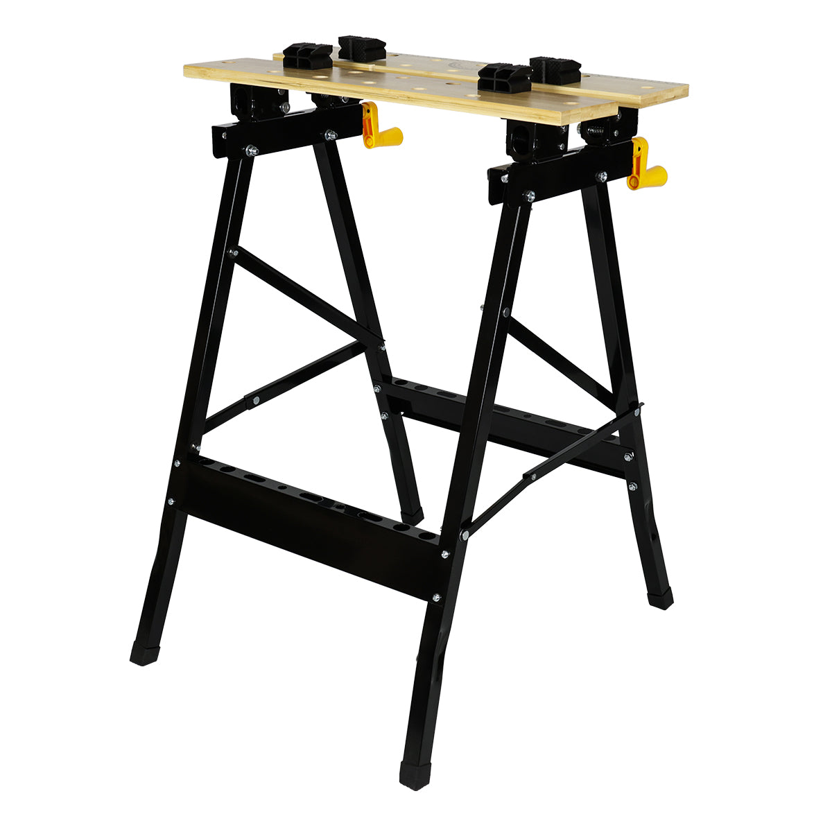 Folding work table, bamboo table top. Tough Master TM-WB100B