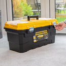 TOUGH MASTER 22" Heavy Duty Craft Tool Storage Box with Removable Tray &Compartment Organiser