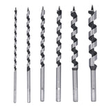 Set of 6 spiral chisels for wood, WellCut WC-AB6