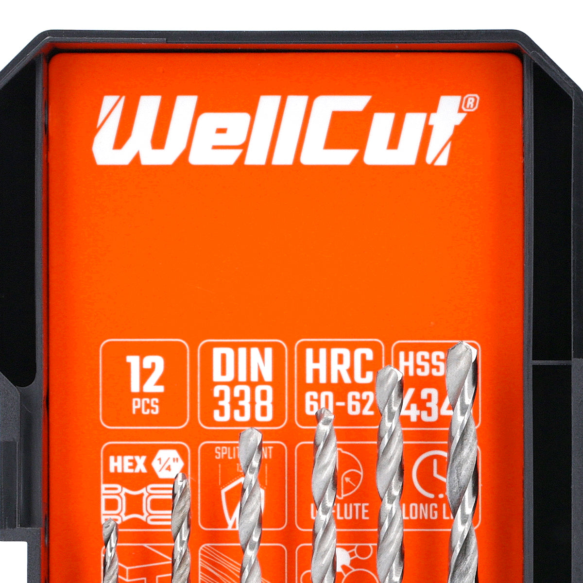 HSS Hex Drill Set 12 Pieces 2-6.5mm WellCut WC-HSS12HU