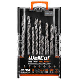 HSS drill set 1-10mm, for masonry, metal and wood, 19 pieces WellCut WC-HSS19PU