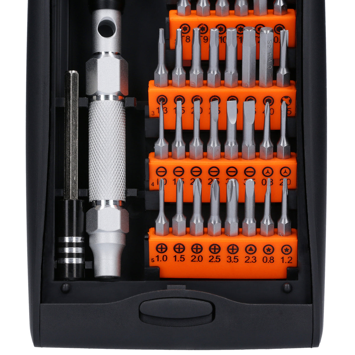 Screwdriver bit set with handle 38 pieces WellCut WC-MPS38U