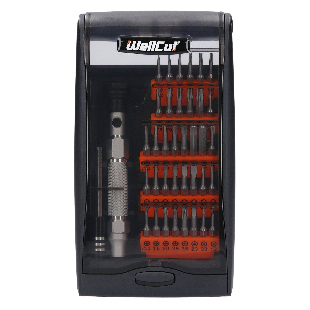 Screwdriver bit set with handle 38 pieces WellCut WC-MPS38U