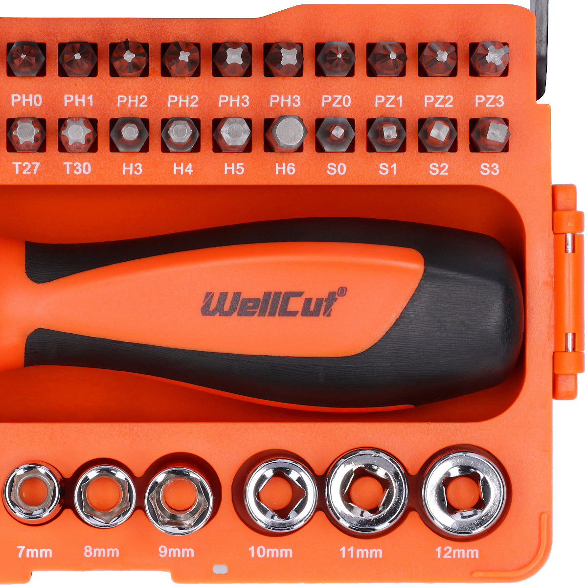 Universal WellCut screwdriver set 44 pcs tips WC-RSD44