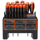 Set of screwdrivers and their bits with wall holder 114 pieces, WellCut WC-SDB114S