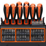 Set of screwdrivers and their bits with wall holder 114 pieces, WellCut WC-SDB114S