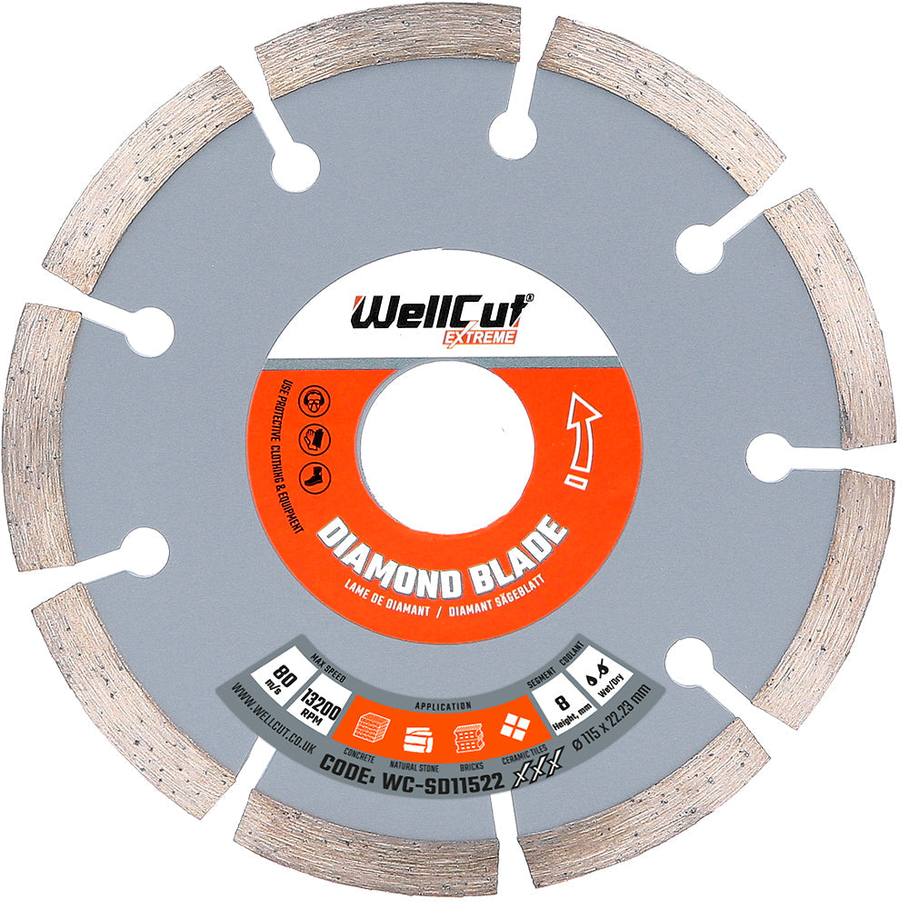 Diamond disc 115x22.23mm WellCut WC-SD11522