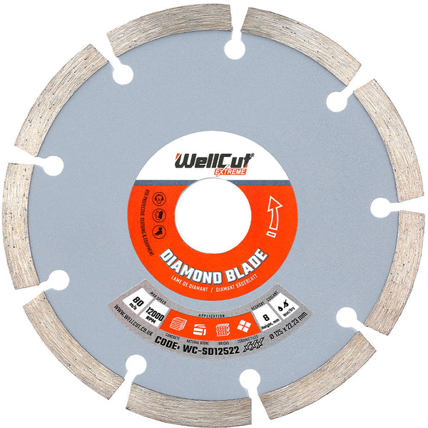 Deimantinis diskas, 125x22.23mm WellCut WC-SD12522