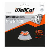 Diamond disc, 125x22.23mm WellCut WC-SD12522