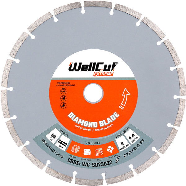 Deimantinis diskas 230x22mm  WellCut WC-SD23022