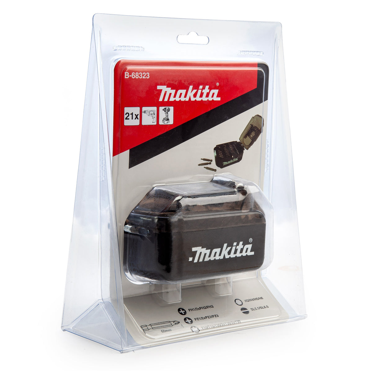 Makita B-68323 21 Piece Screwdriver Bit Set in LXT Battery Shaped Case