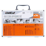 WellCut® Multi Tool Accessory Set in 34 Piece Case - Quick Release (WC-MT34)