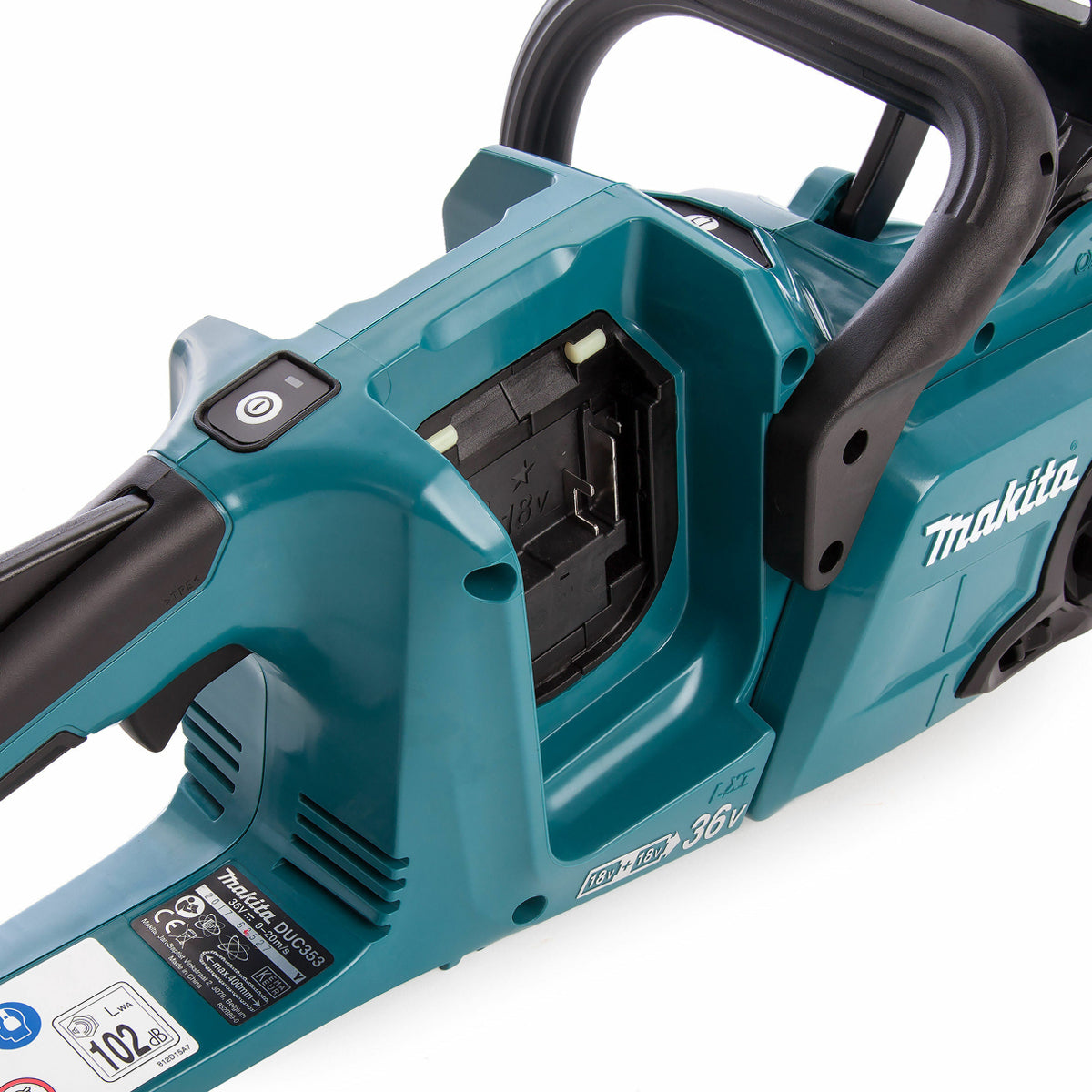 Makita  akumuliatorinis grandininis pjūklas 18V/36V LXT 35cm  DUC353Z