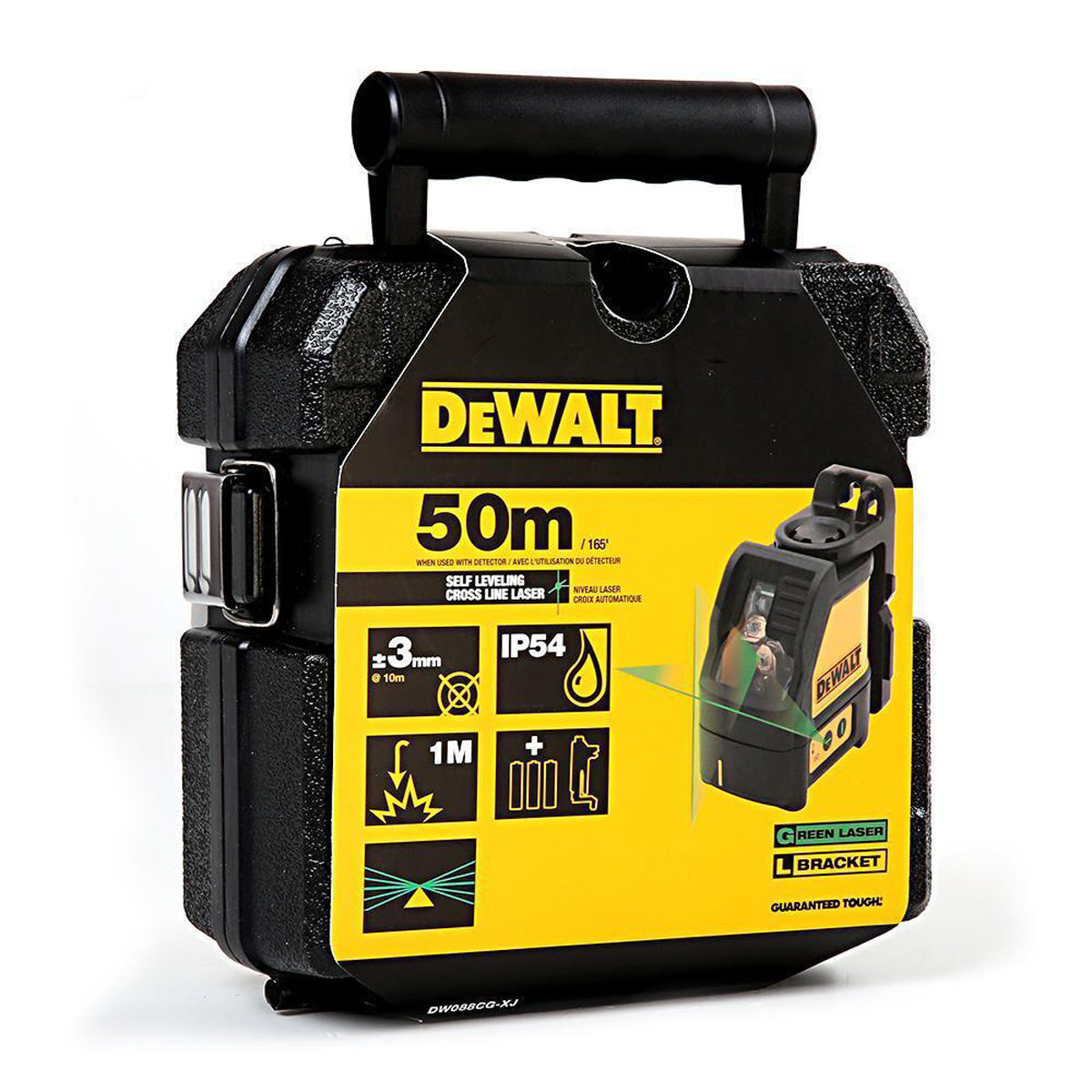 Kryžminis lazerinis nivelyras DeWalt DW088CG žalias