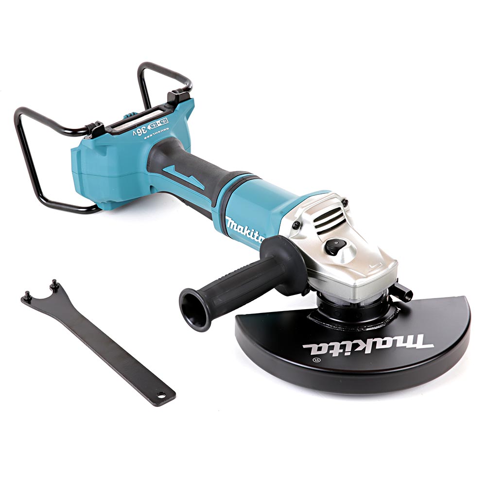 Makita DGA900 KIT 18V / 36V Cordless Brushless 230mm 9" Angle Grinder Paddle Switch With Carry Case