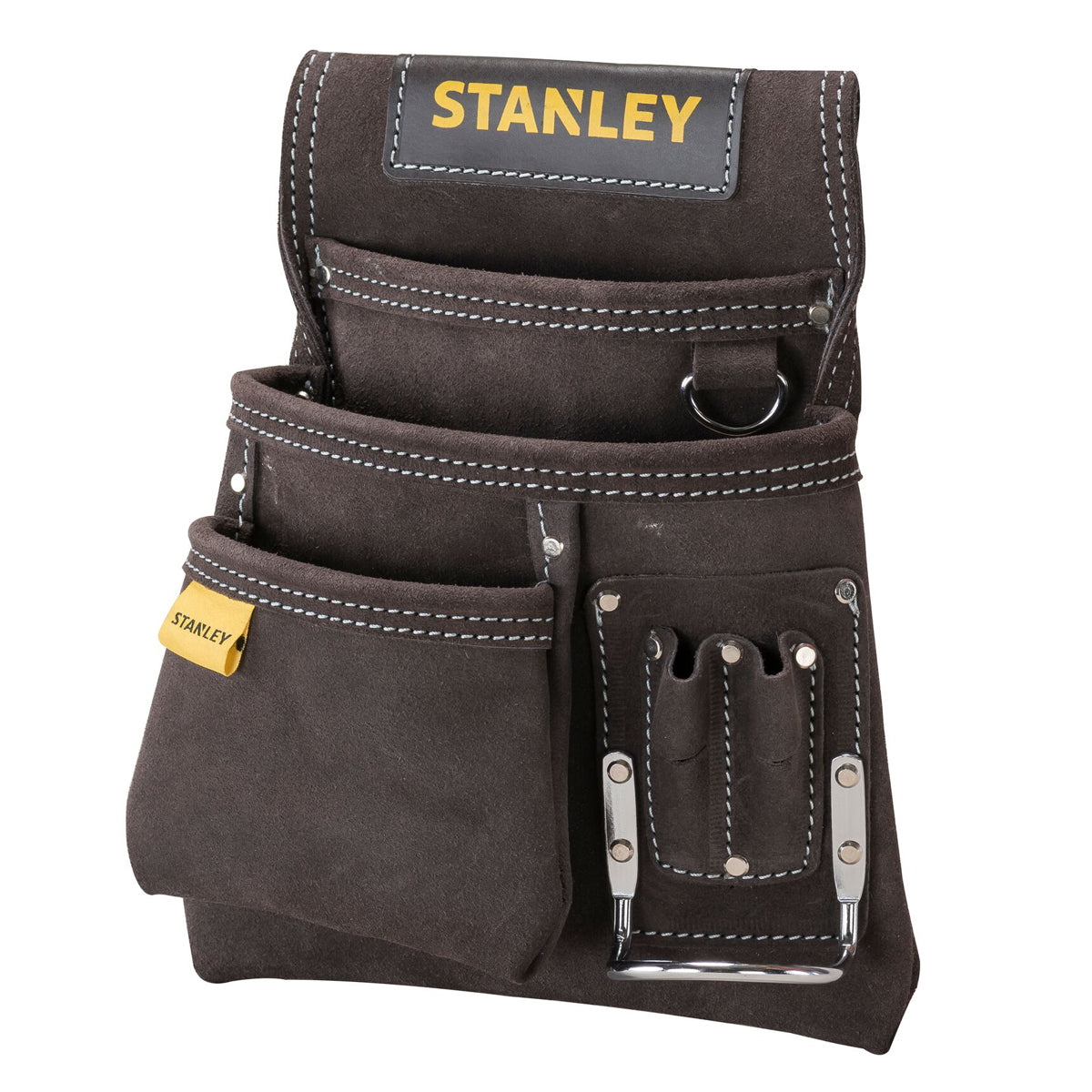 Stanley STST1-80114 Buffalo Dark Brown Leather Nail and Hammer Case