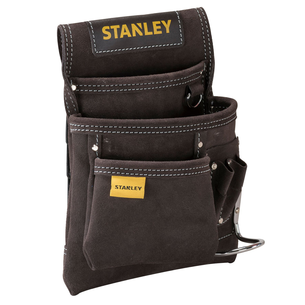 Stanley STST1-80114 Buffalo Dark Brown Leather Nail and Hammer Case