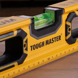 Tough Master 3 Piece PRO Spirit Level Set, Magnetic, 3 Vial High Accuracy, Front View Vial, Aluminum Shockproof Tool, 1200mm &amp; 600mm, 250mm