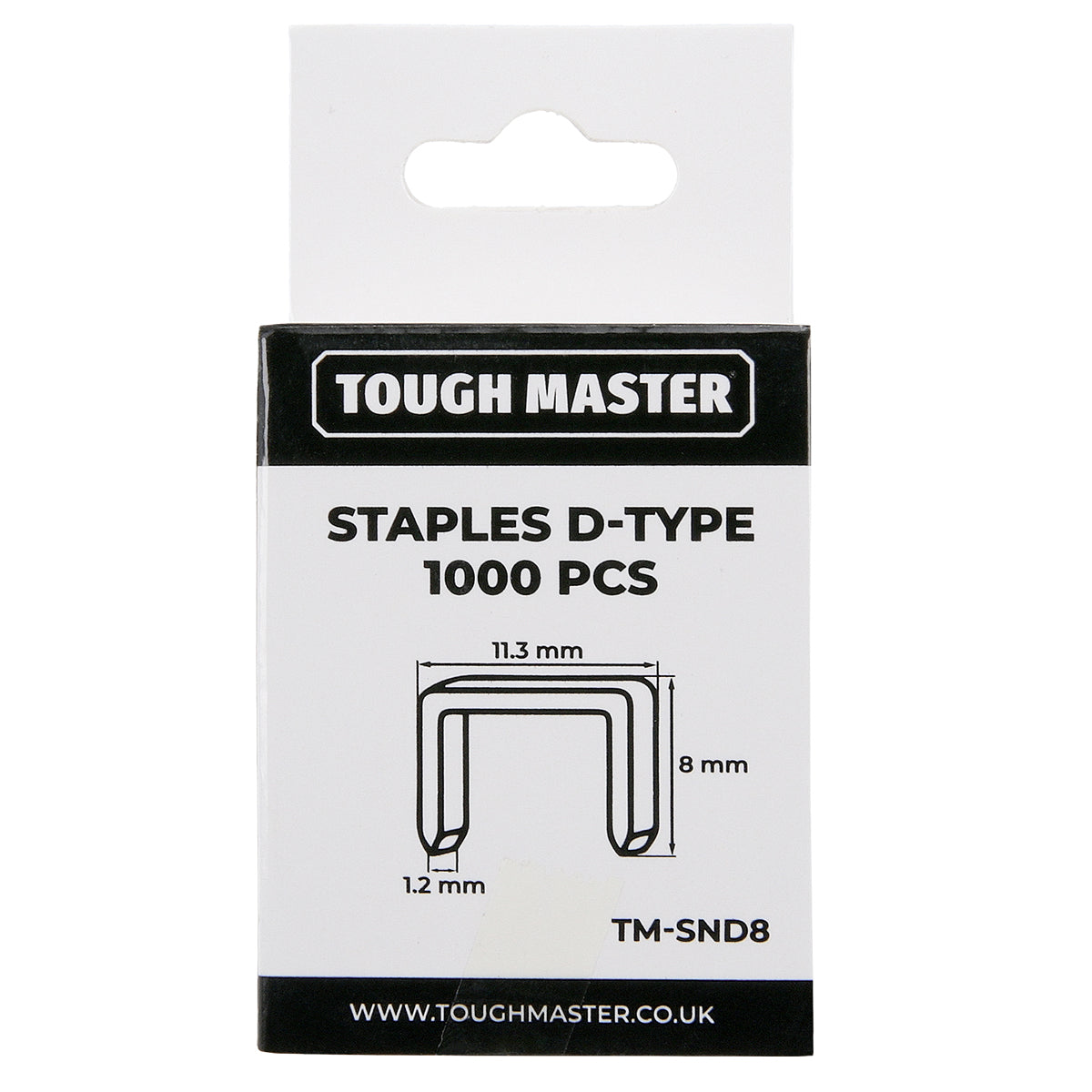 D-type paper clips 8mm steel 1000pcs Tough Master TM-SND8