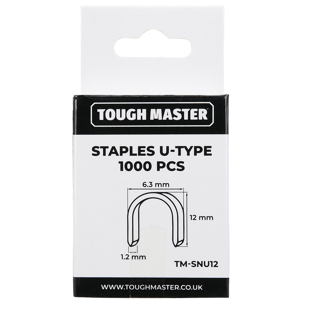 Staples, U-type 1000pcs Tough Master TM-SNU12