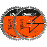 Circular saw blades, set of 2 190x30mm 48 and 60 teeth WellCut WC-C1903048