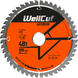 Circular saw blades, set of 2 190x30mm 48 and 60 teeth WellCut WC-C1903048