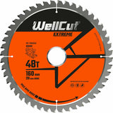 Circular saw blade set 28,48 and 60 teeth 160 x20mm WellCut® TCT Extreme