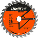 Diskinio pjūklo diskai, 5vnt 165x20mm 28 dantų WellCut WC-P1652028