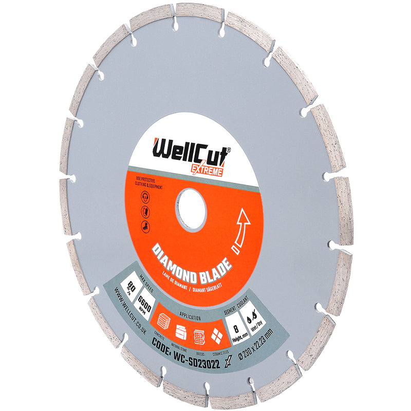 Deimantinis diskas, 10vnt 230x22.23mm WellCut WC-SD23022